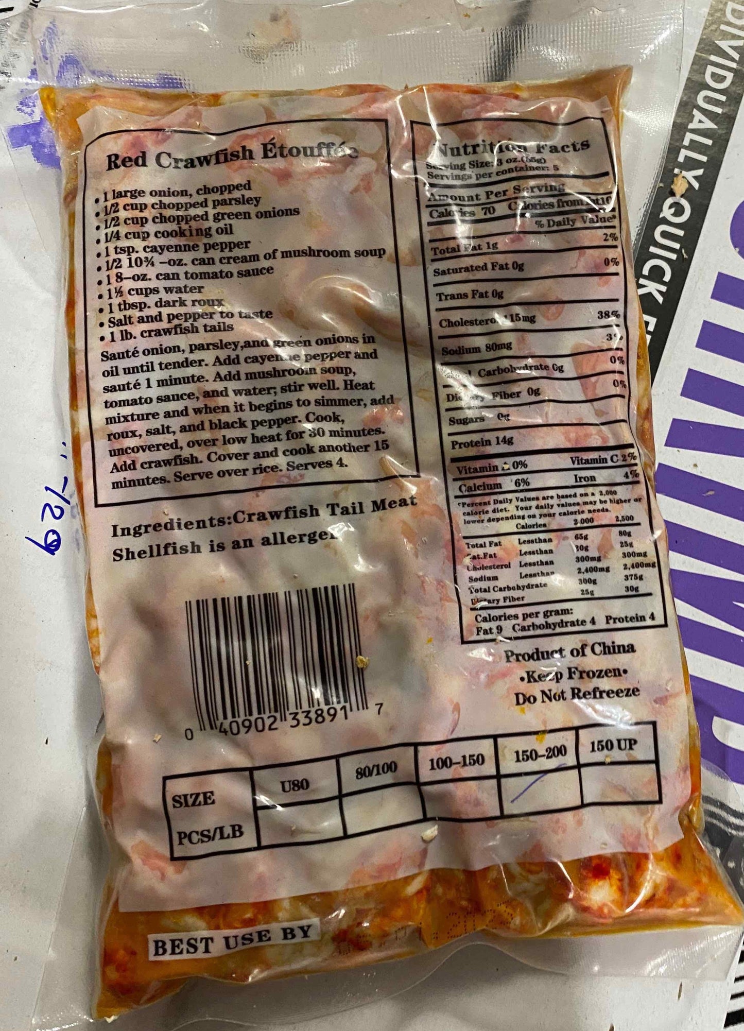 Crawfish Tail Meat