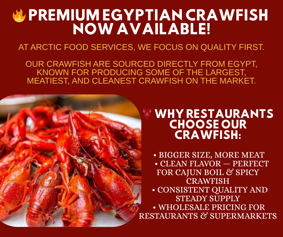 Premium Egyptian Crawfish — Bigger, Meatier, and Now Available for Wholesale