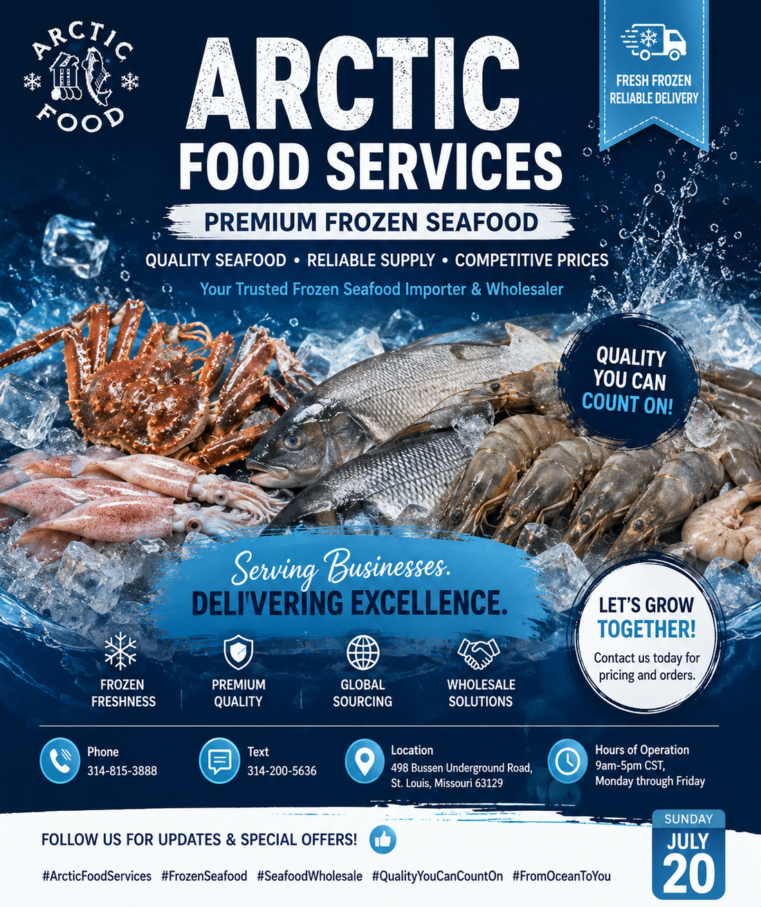 Premium Frozen Seafood Wholesale | Arctic Food Services